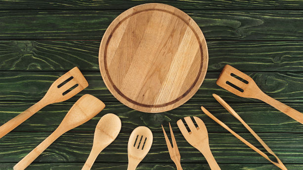 Bamboo kitchen utensils
