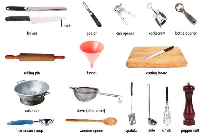 kitchen utensils names